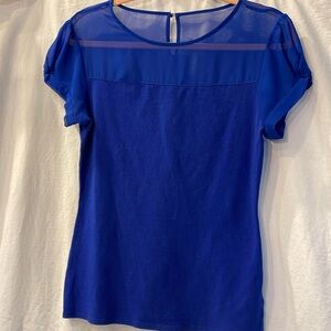 🌹🌹🌹Royal Blue Express Top with sheer sleeves - pretty!!!